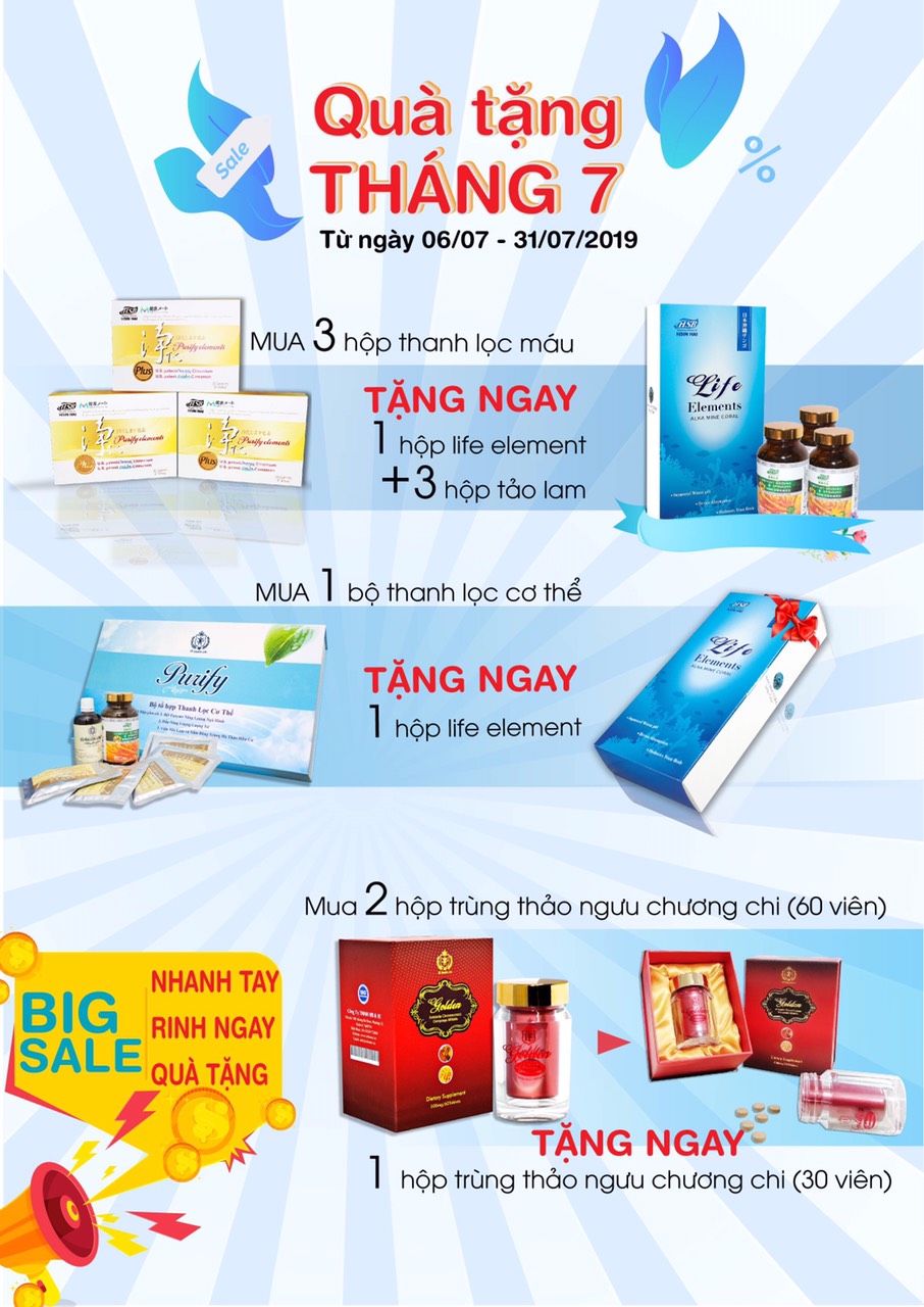 chương trình quà tặng tháng 7